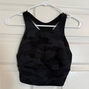 lululemon longline Black Camo Sports Bra